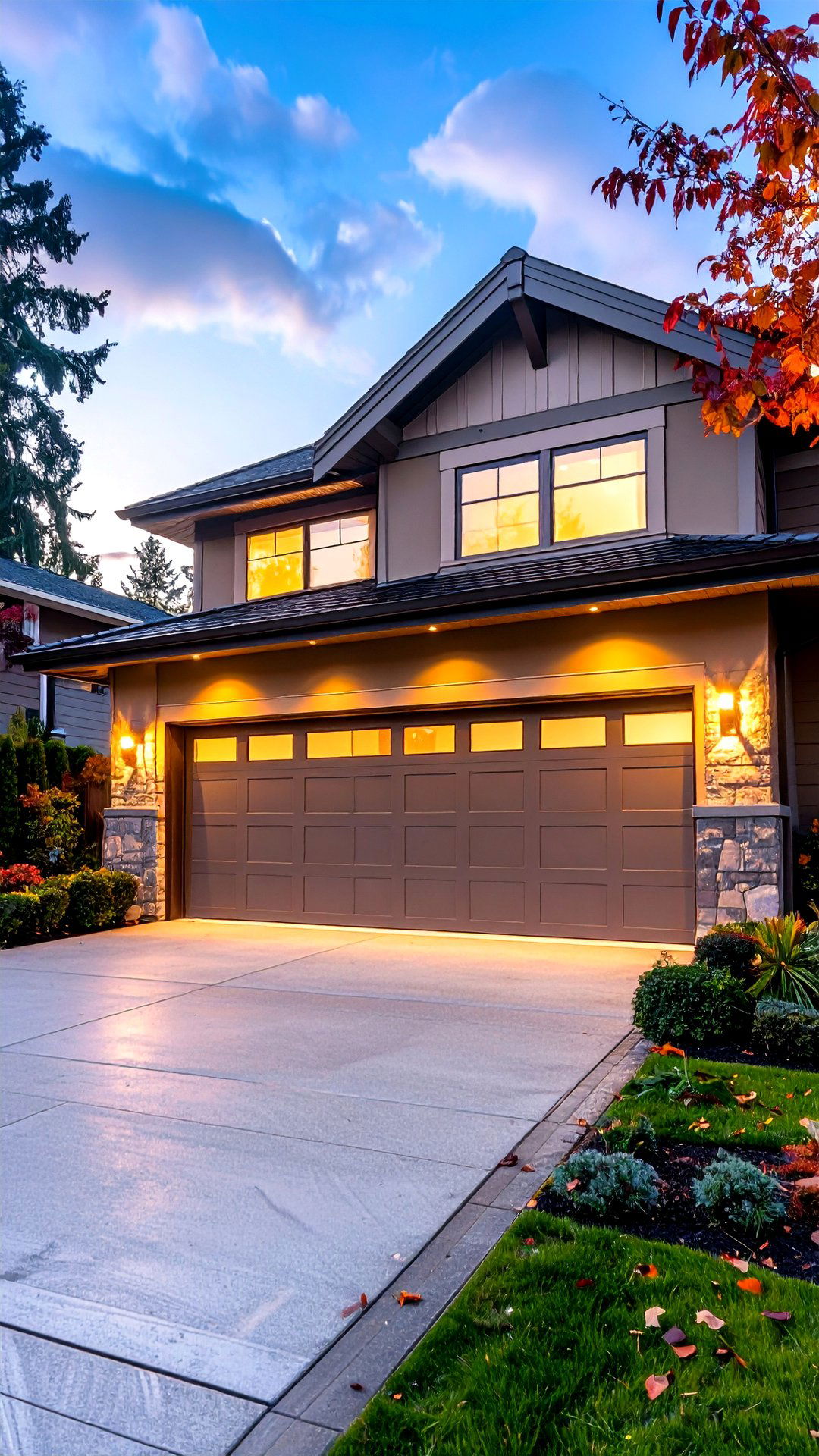 Flush Panel Garage Door Updates a s House Exterior - 25 1980s house exterior ideas