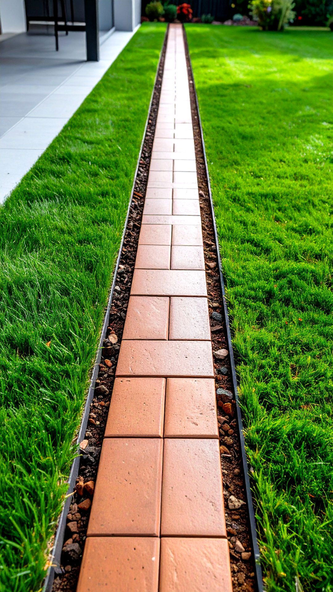 Flush Set Modern Brick Edging - 25 brick edging ideas