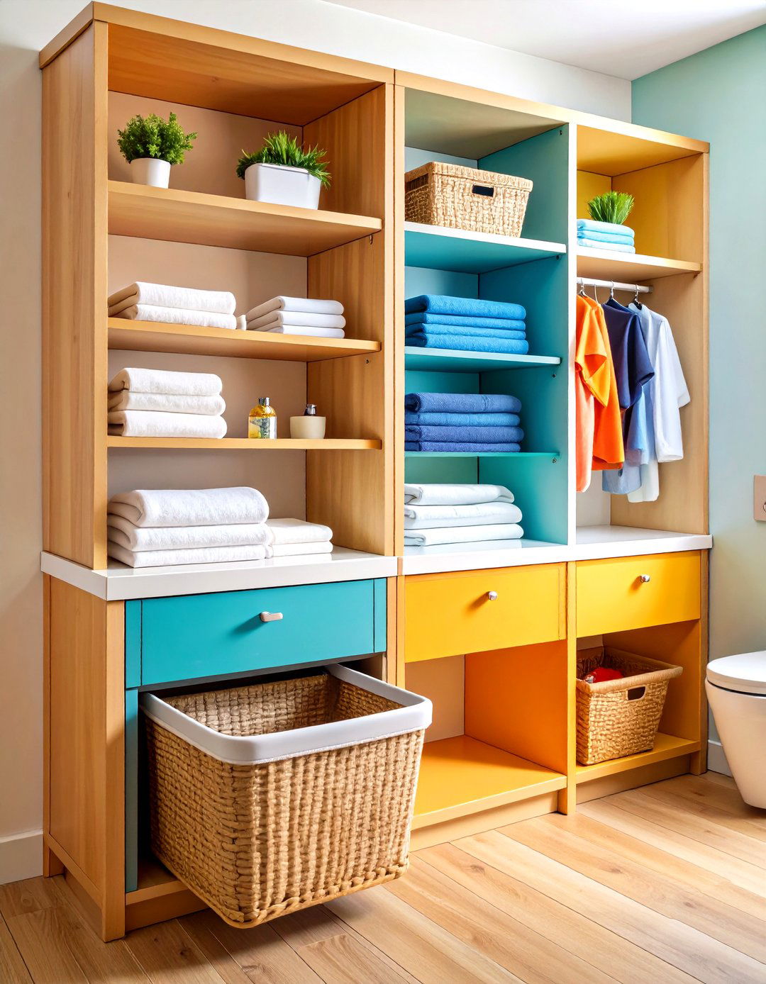 Fold Down Desk Shelf for Multi Taskers - 25 over toilet storage ideas