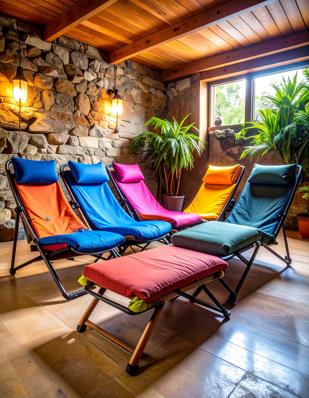 Fold Flat Floor Loungers - 25 man cave seating ideas
