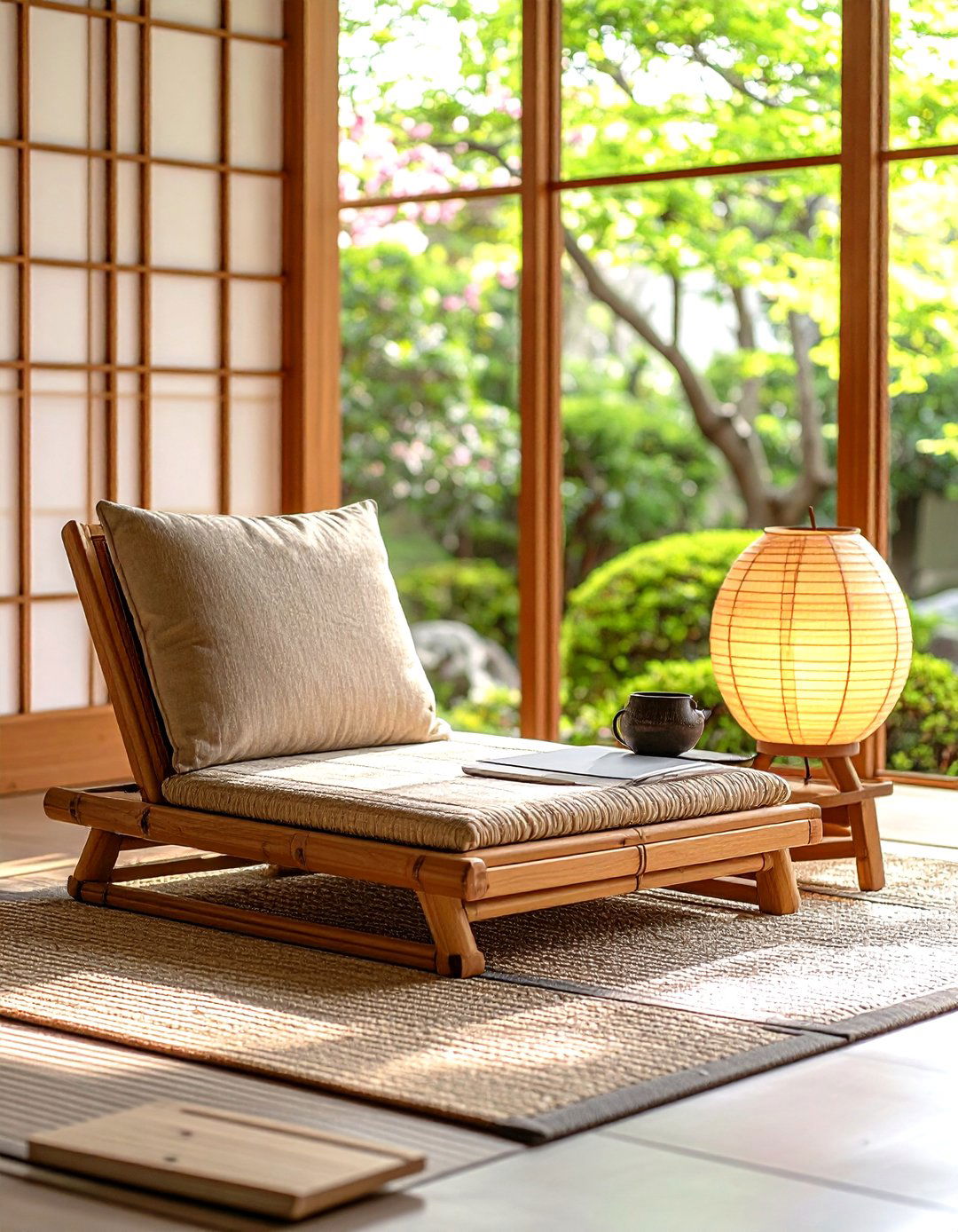 Foldable Tatami Chair with Backrest - 25 floor seating ideas