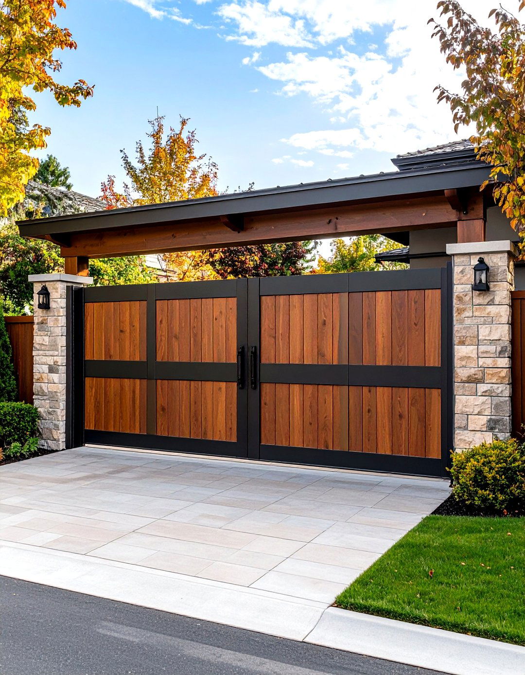 Folding Bi Fold Driveway Gate for Tight Aprons - 25 driveway gate ideas