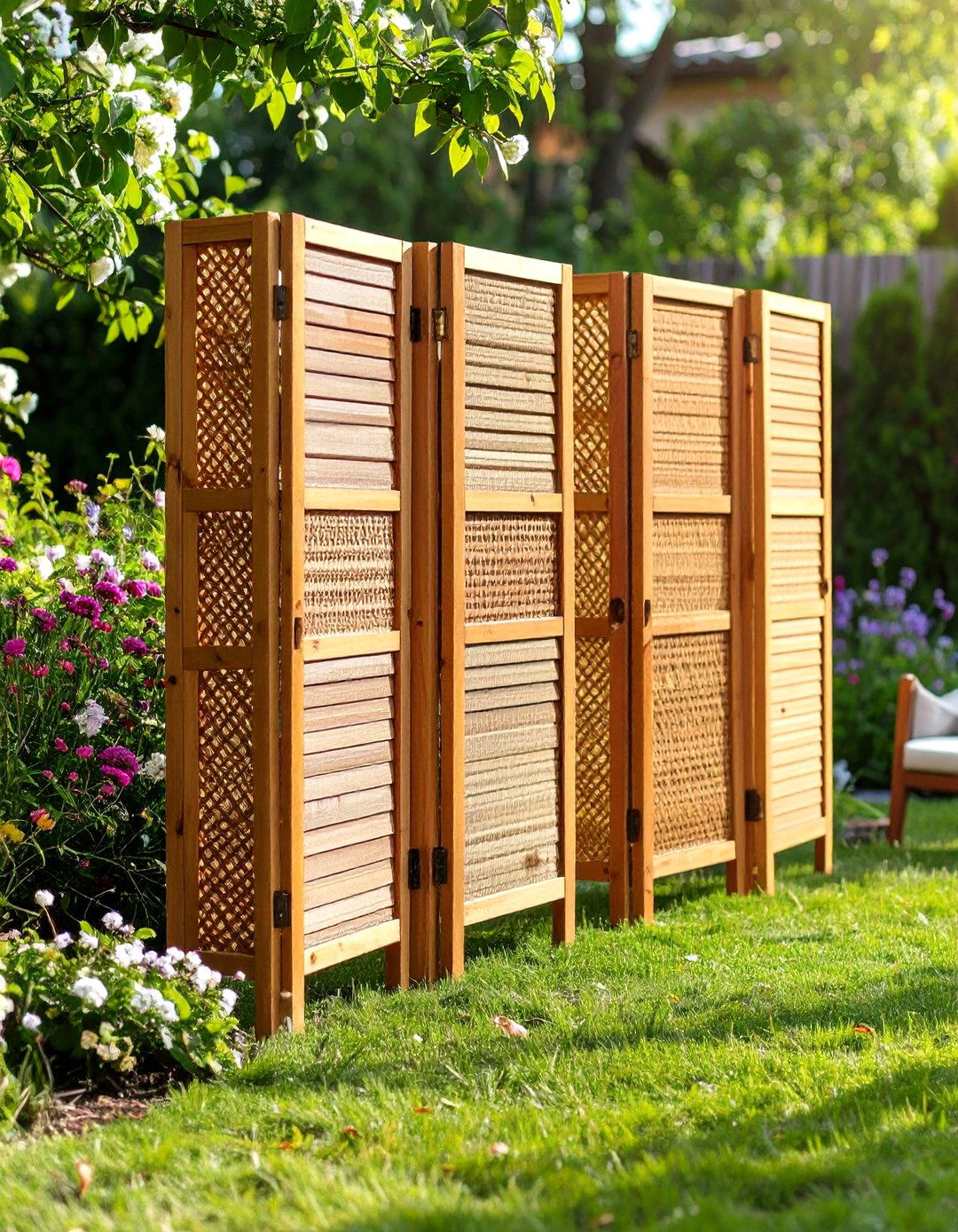 Folding Privacy Screen Panels - 25 outdoor privacy screen ideas