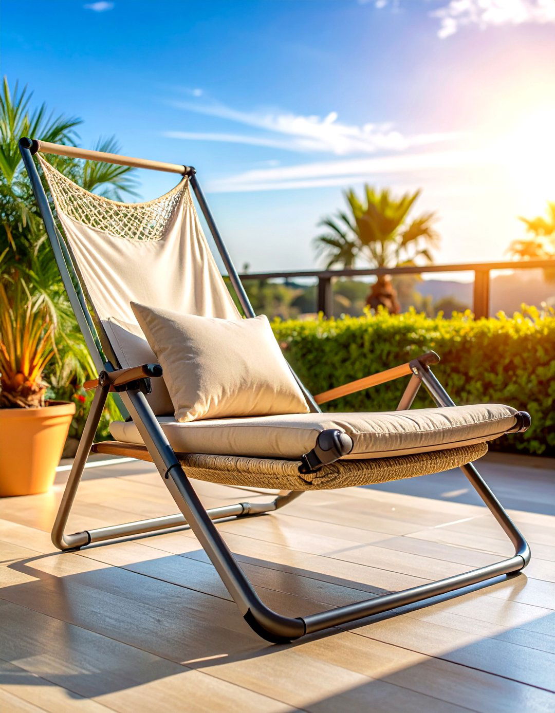 Folding Sling Chair Outdoor Seating That Travels - 25 outdoor seating ideas