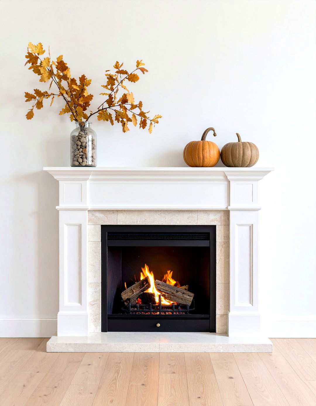 Foraged Branches with Asymmetrical Flair - 25 fall mantel decor ideas