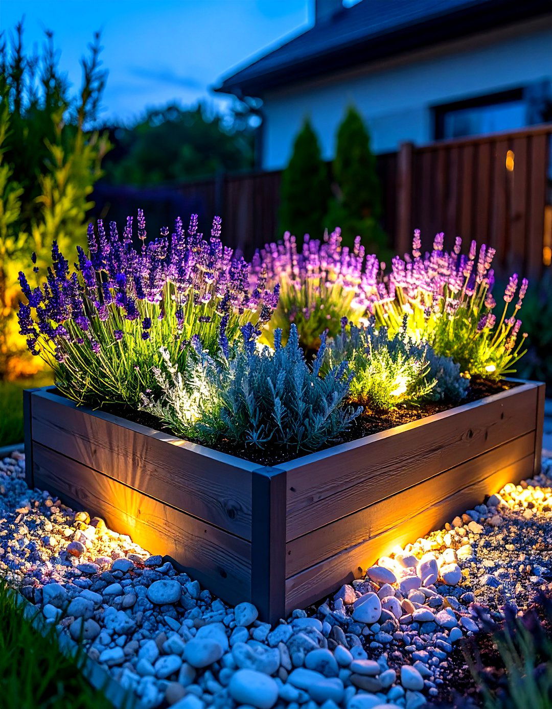 Fragrant Lavender and Dusty Miller Calm - 25 fall flower box ideas