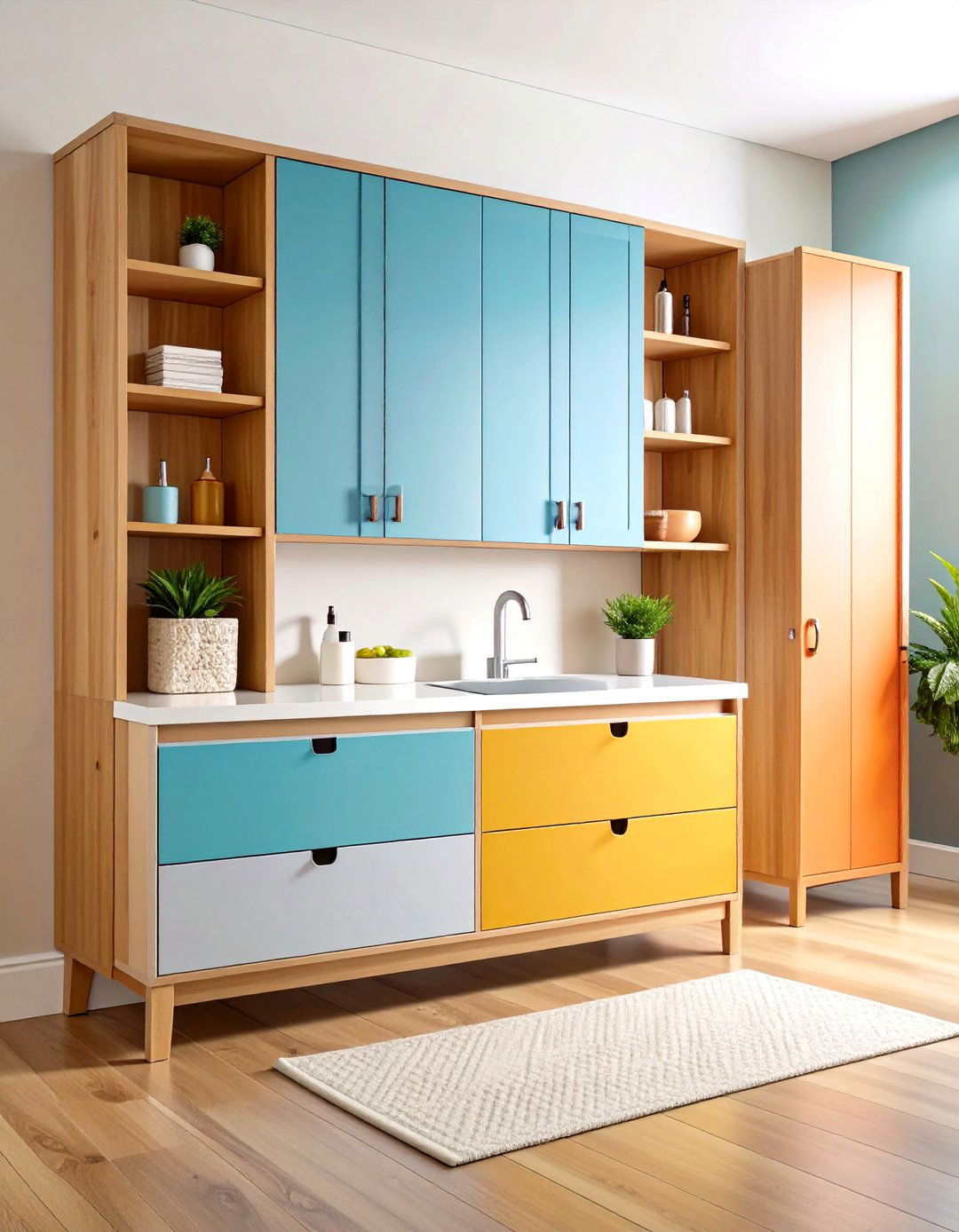 Freestanding Space Saver Cabinet With Doors - 25 over toilet storage ideas
