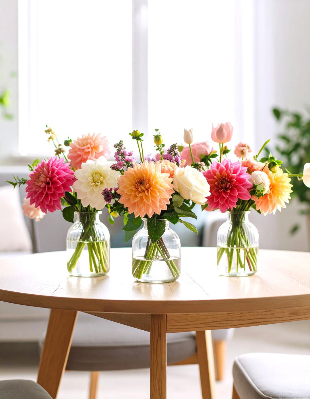 Fresh Floral Cluster Dining Table Centerpiece - 25 dining table decor ideas