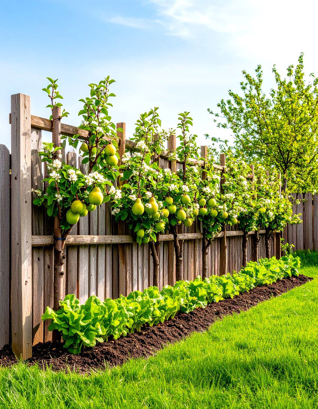 Fruit Tree Espalier Screen Garden Focal Point - 25 Garden Focal Point Ideas