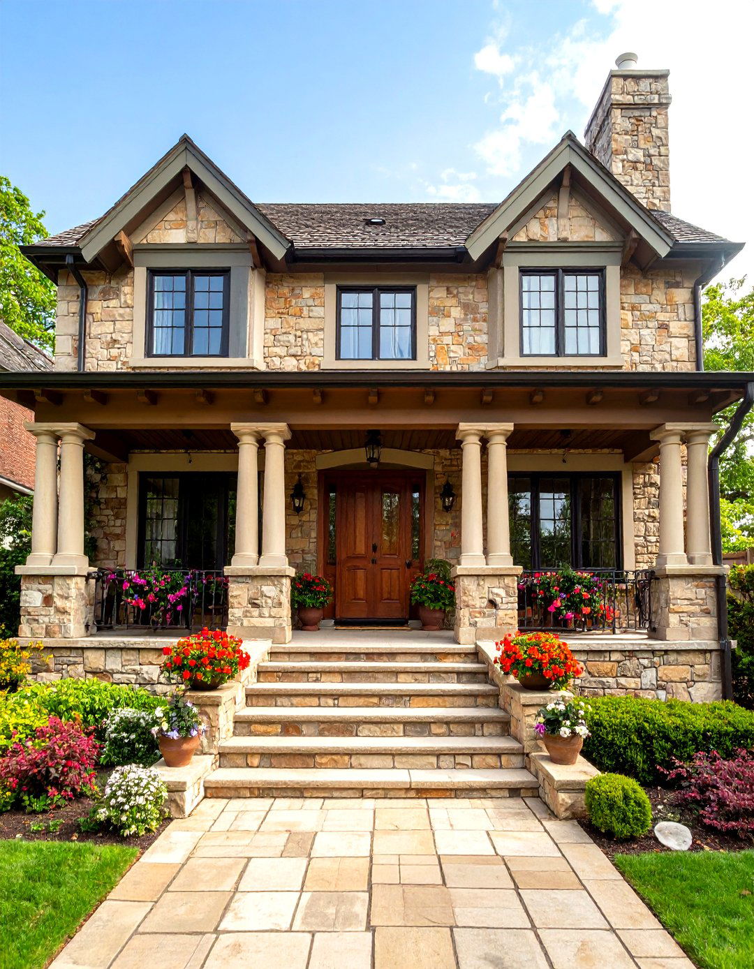 Full Bed Natural Stone Exterior Wainscoting for Heritage Homes - 25 exterior wainscoting ideas