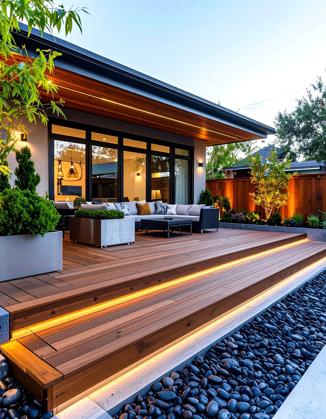 Fusion Modern Asian Deck with Clean Lines - 25 asian landscaping ideas