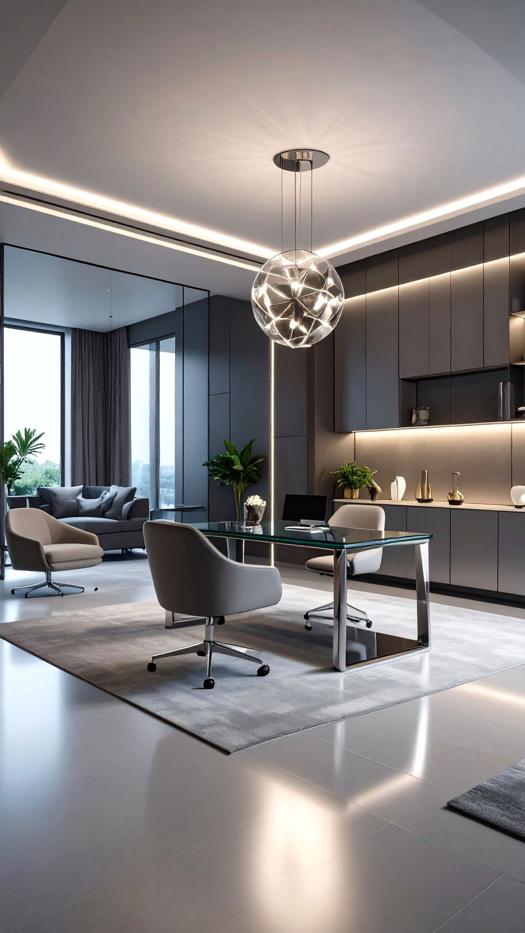 Futuristic Room with Metallic Accents - 25 aesthetic room ideas