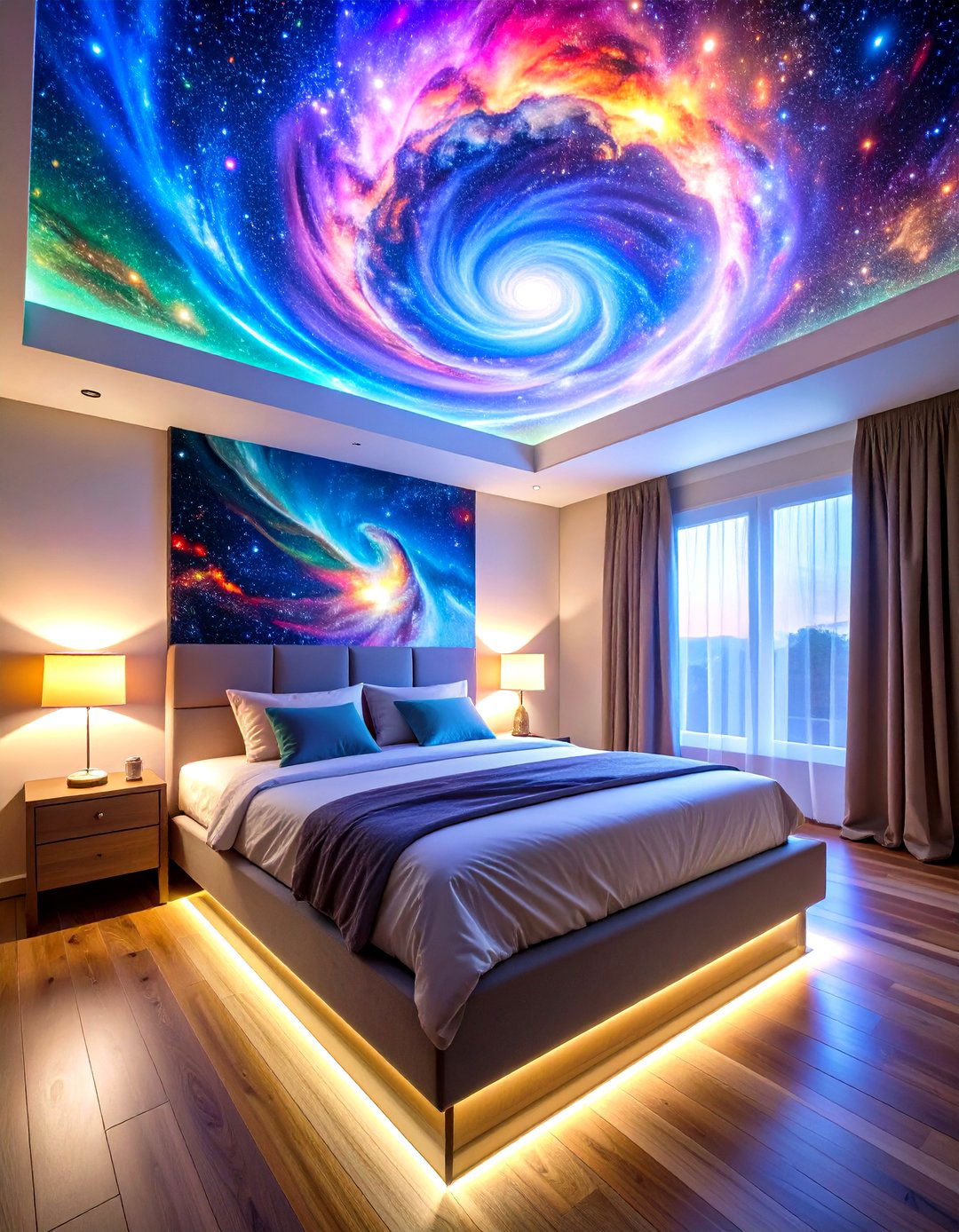 Galaxy Projector LED Lights for Cosmic Nights - 25 aesthetic room ideas with led lights
