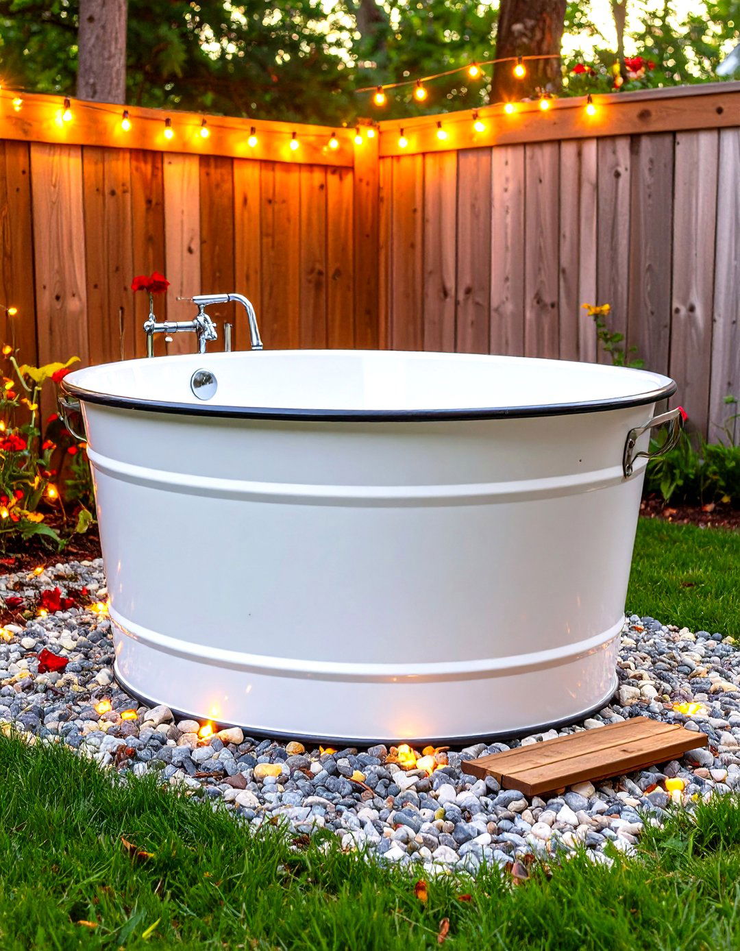 Galvanized Stock Tank Soaking Bath - 25 outdoor bathtub ideas