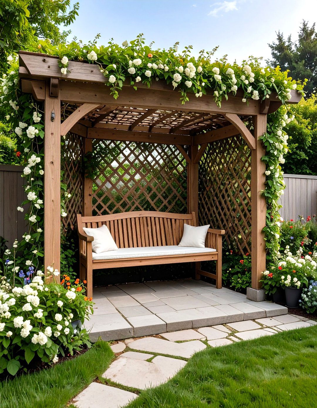 Garden Arbour Seat Reading Nook - 25 outdoor reading nook ideas