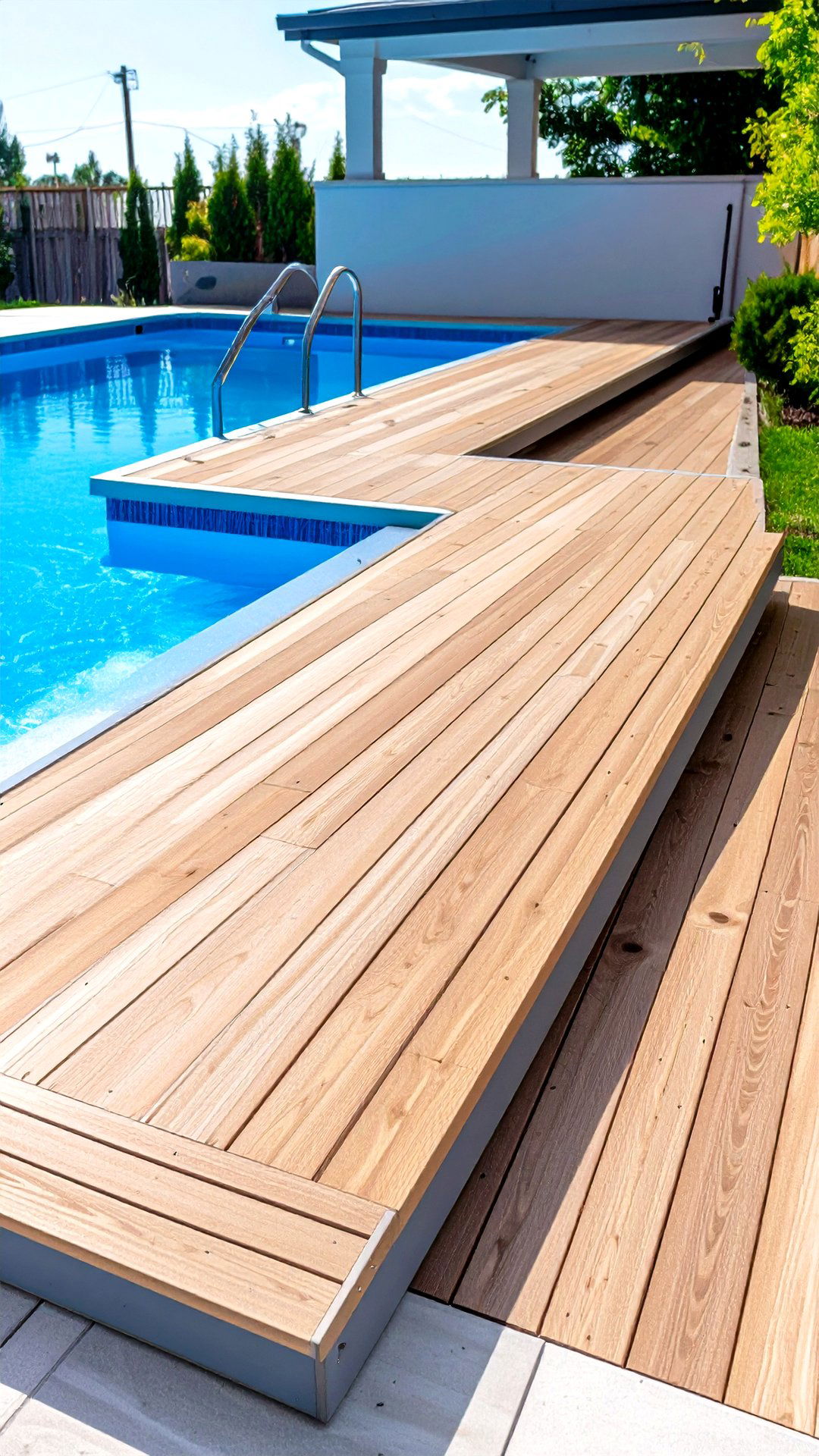 Gentle Slope Accessible Ramp Walkway - 25 above ground pool walkway ideas