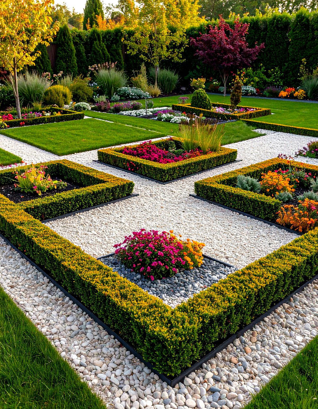 Geometric Grid Parterre - 25 parterre garden ideas