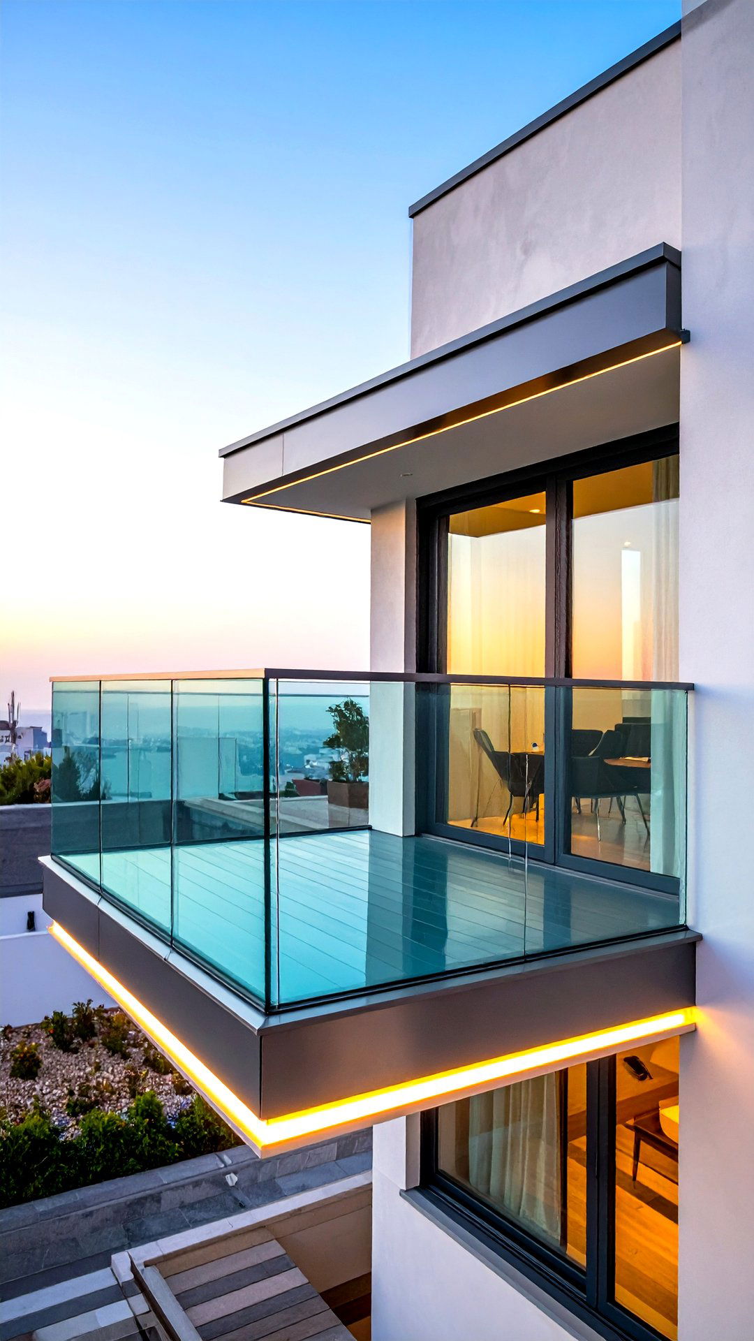 Glass Floored Cantilever Balcony Drama - 25 cantilever balcony ideas