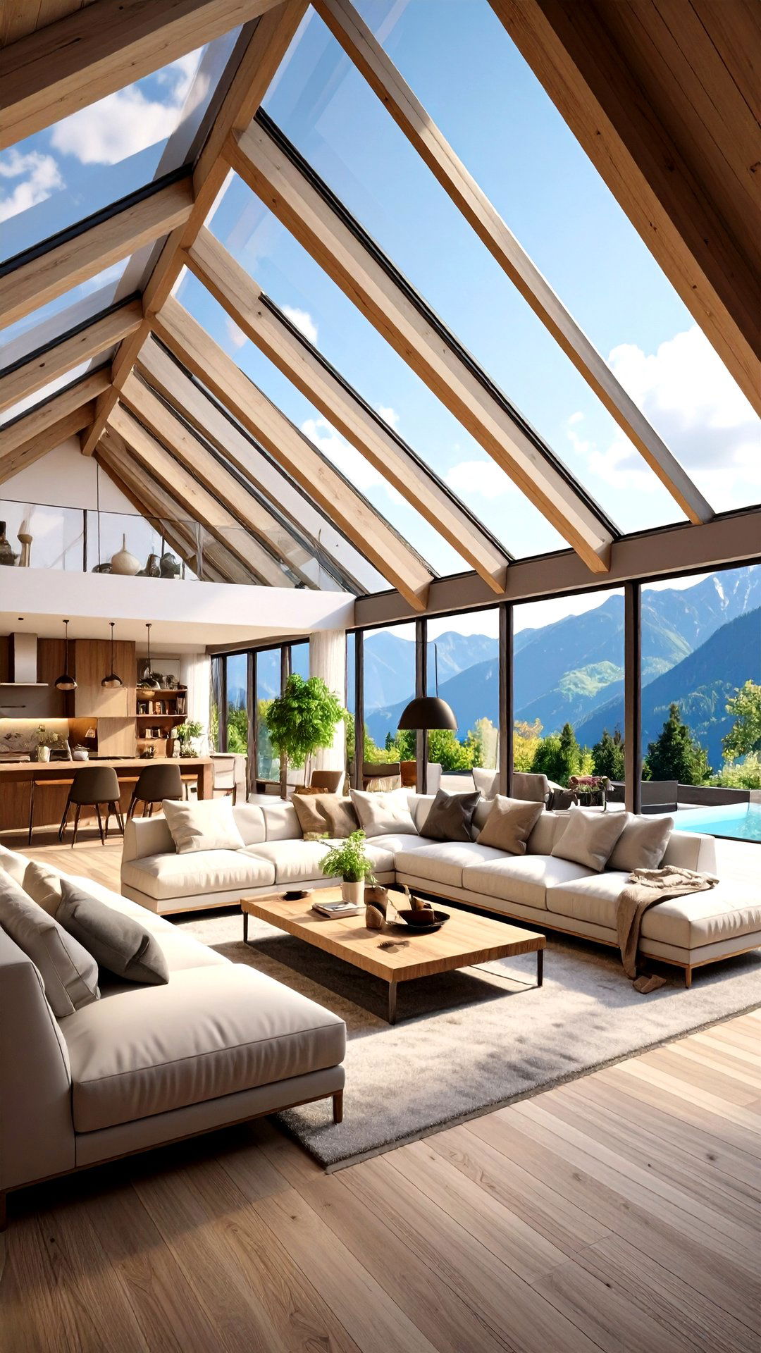 Glass Gable Cathedral Ceiling View Frame - 25 cathedral ceiling ideas