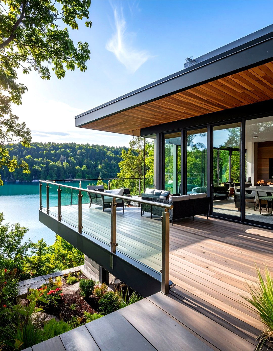 Glass Railed Patio Deck That Lets the View Steal the Show - 25 patio deck ideas