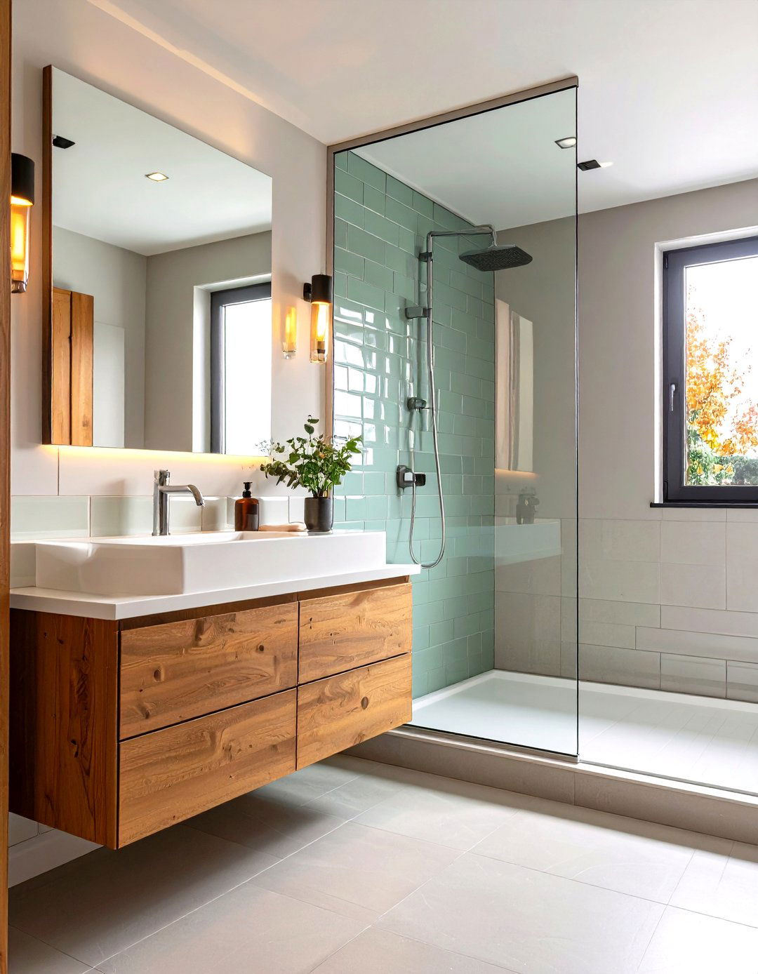 Glass Subway Tiles Bounce Ambient Light - 25 bathroom tile ideas