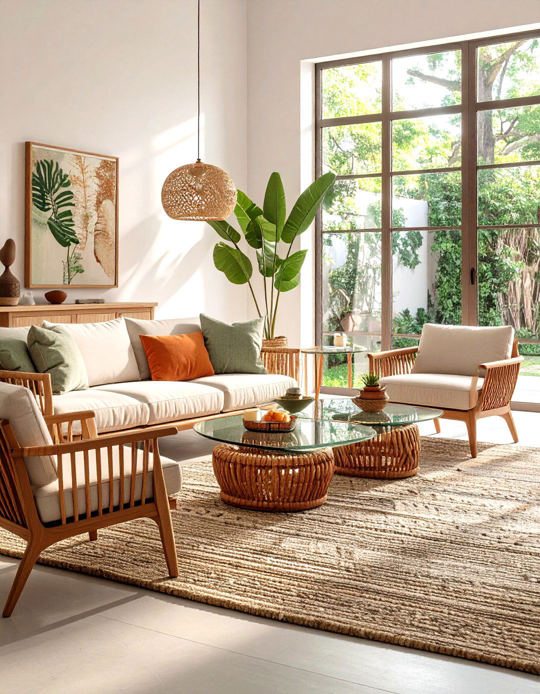 Glass or Acrylic Pieces Visually Lighten a Small Living Room - 25 apartment small living room ideas
