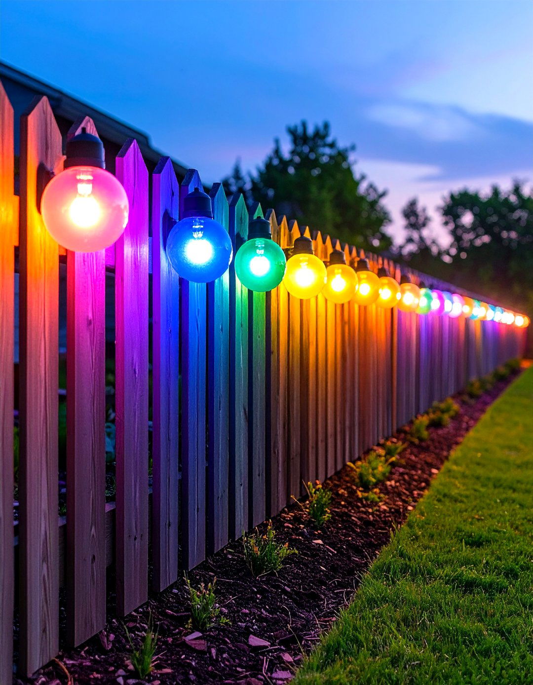 Globe Fence Lighting for Soft Glow - 25 fence lighting ideas