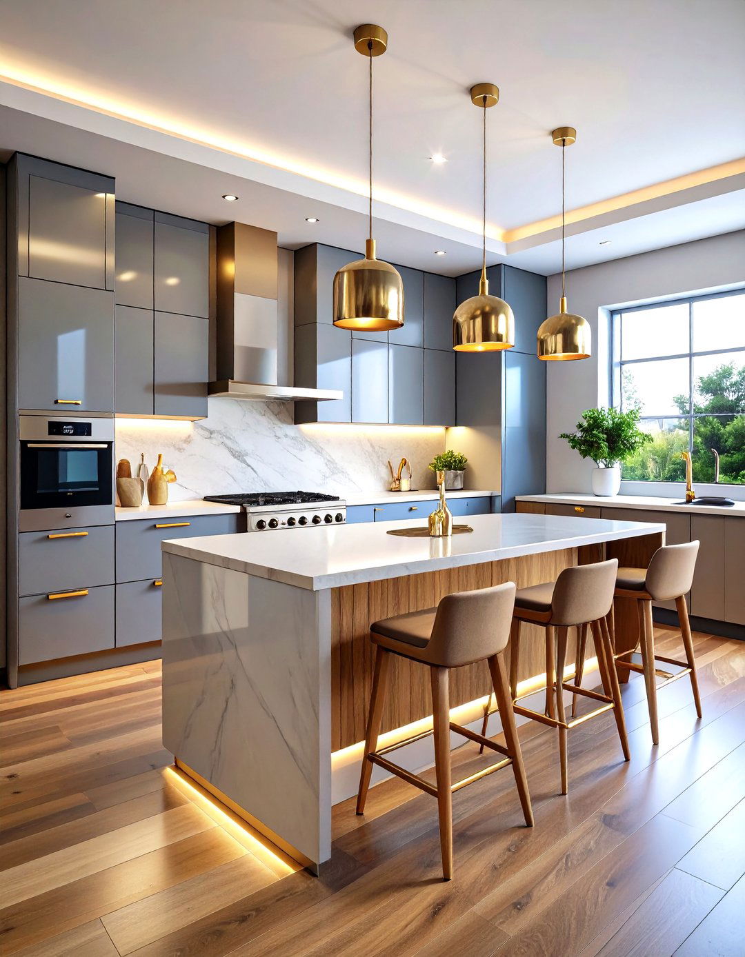 Glossy Finishes Bounce Light Around a Galley Kitchen - 25 galley kitchen ideas