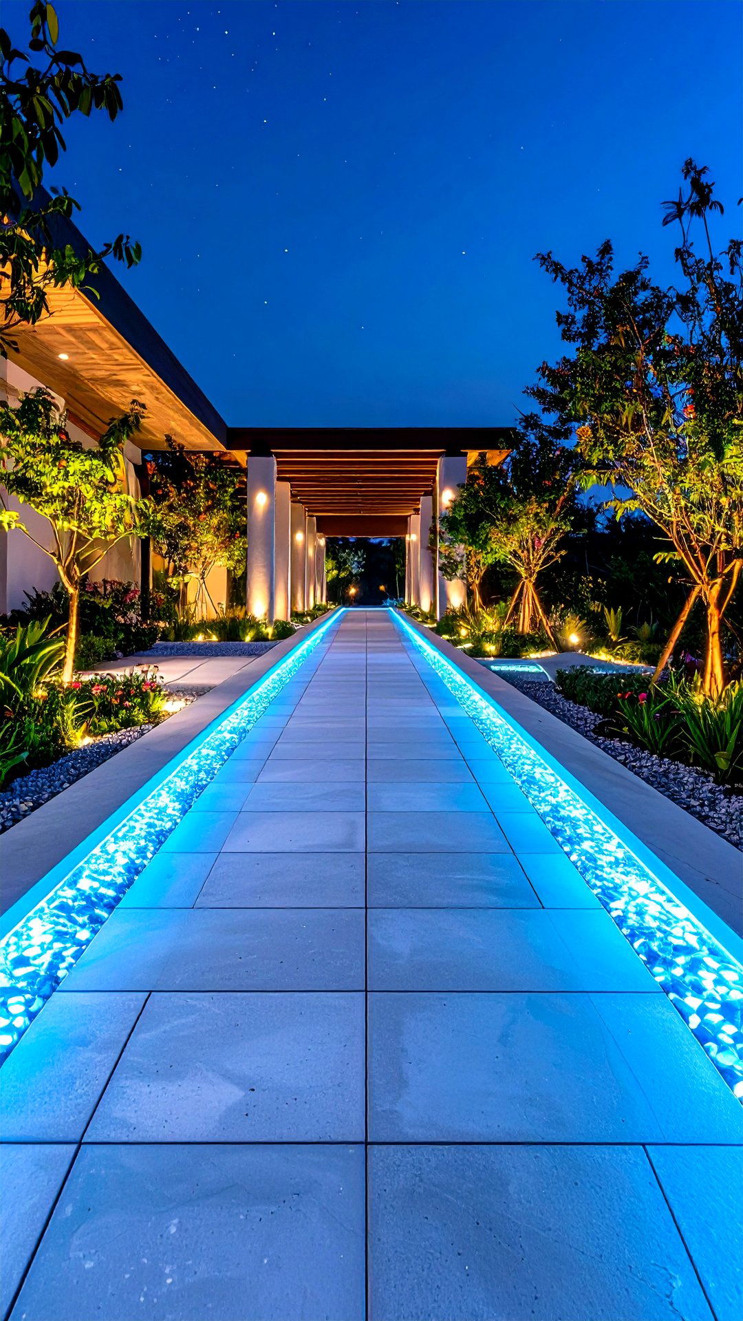 Glow in the Dark Concrete Walkway - 25 concrete walkway ideas