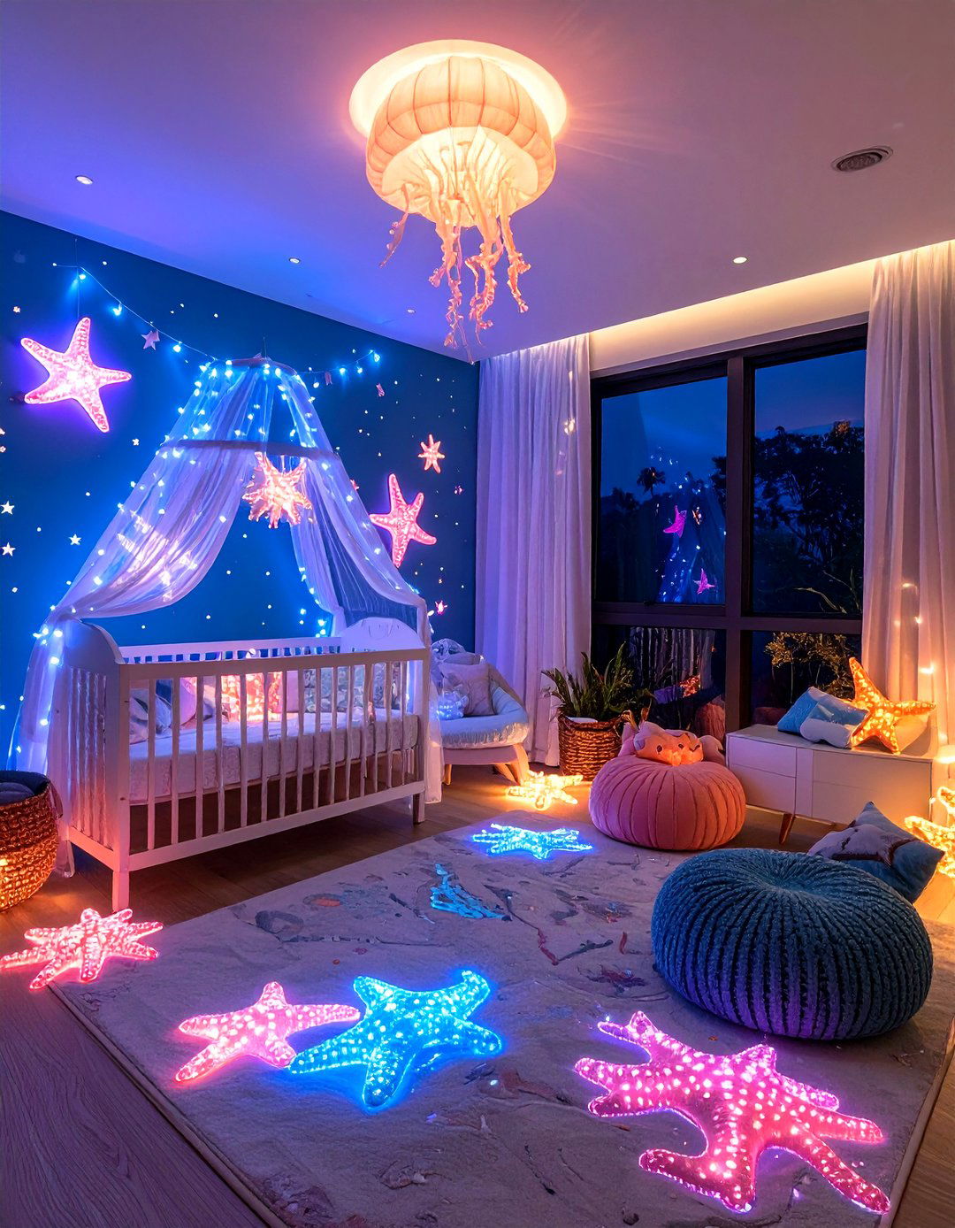 Glow in the Dark Coral Stars - 25 ocean-themed nursery ideas