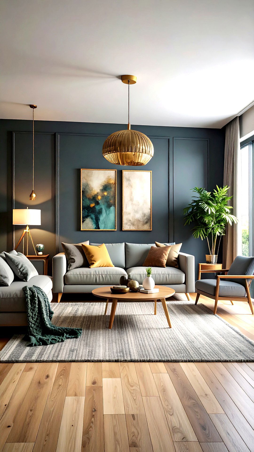 Graphite Charcoal Accent Wall Drama - 25 accent wall colors