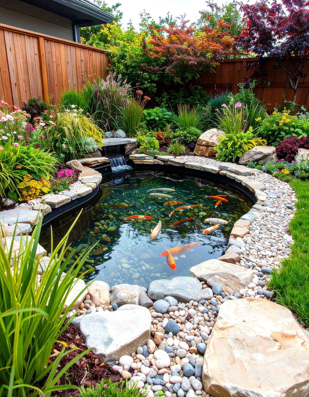 Gravel Bottom Maintenance Light Pond - 25 backyard pond ideas