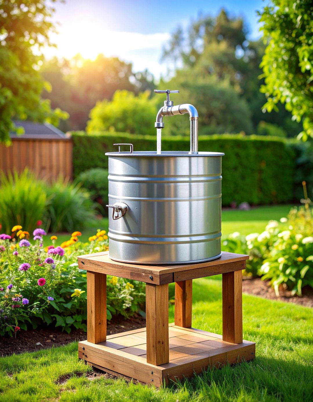 Gravity Fed Rain Barrel Outdoor Sink - 25 outdoor sink ideas