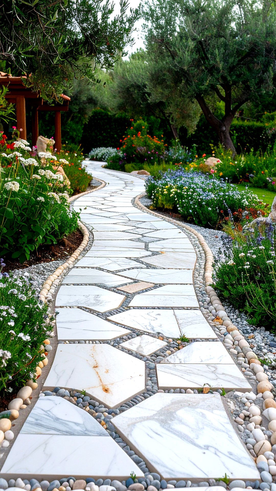 Greek Key Mosaic Pathway for Order and Movement - 25 greek garden ideas