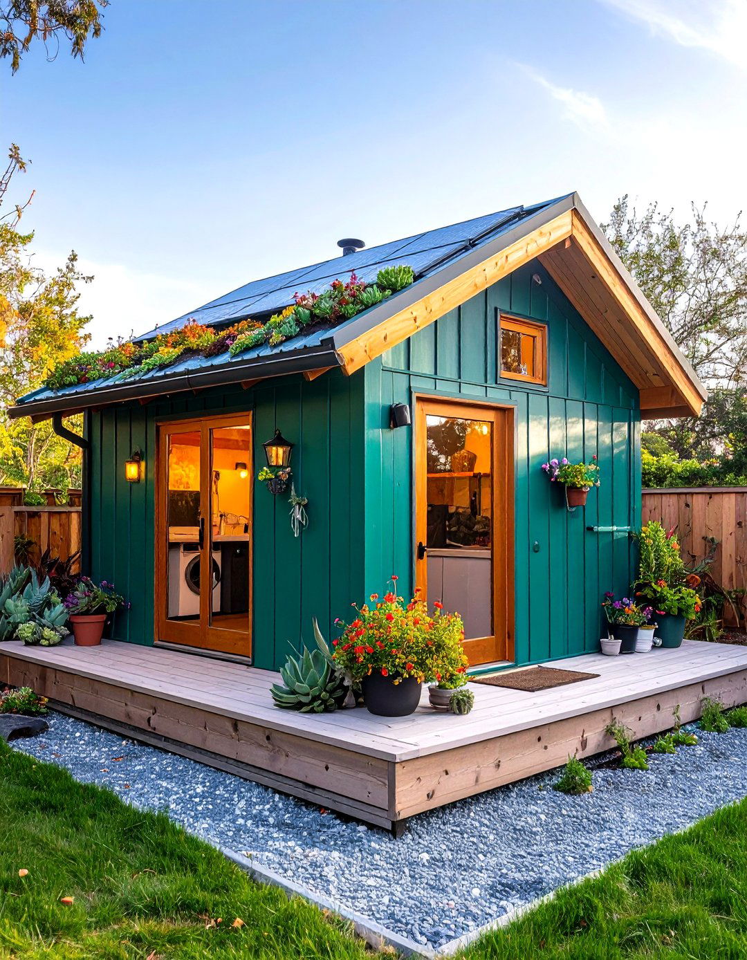 Green Roof Laundry Hut Cools the Machines - 25 outdoor laundry area design ideas