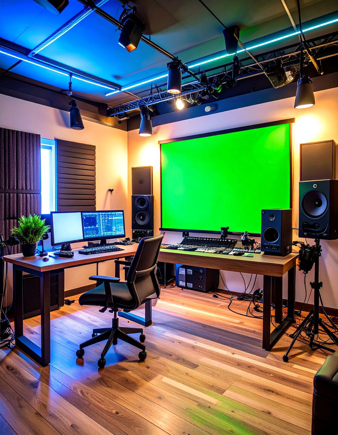 Green Screen Recording Corner in a Music Room - 25 music room ideas