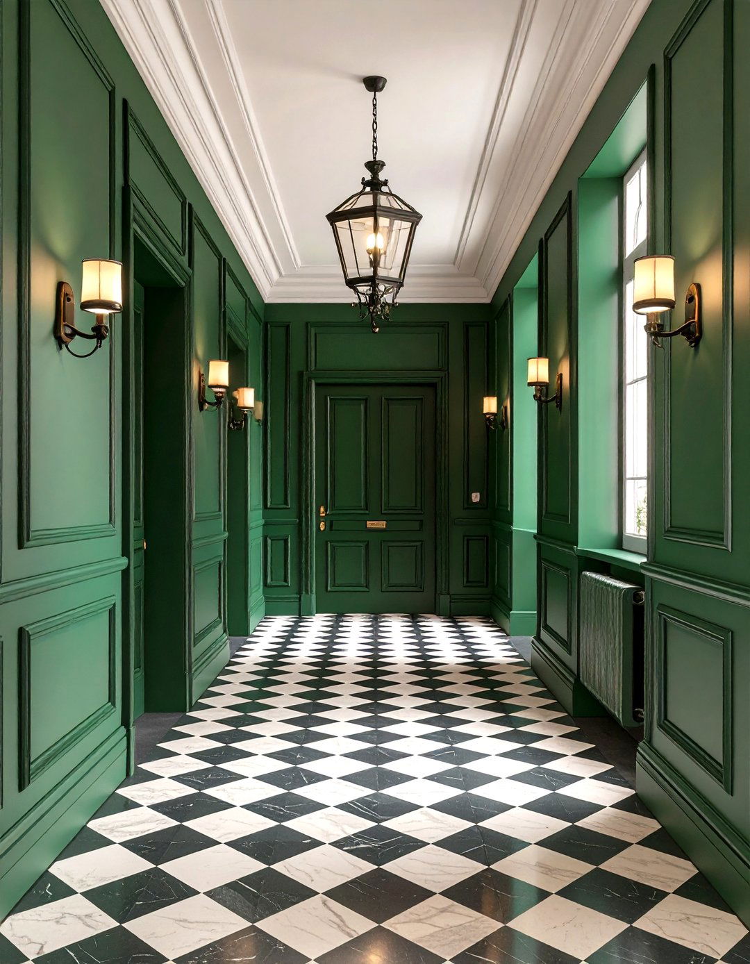 Green Smoke Hallway for Heritage Character - 25 green hallway ideas