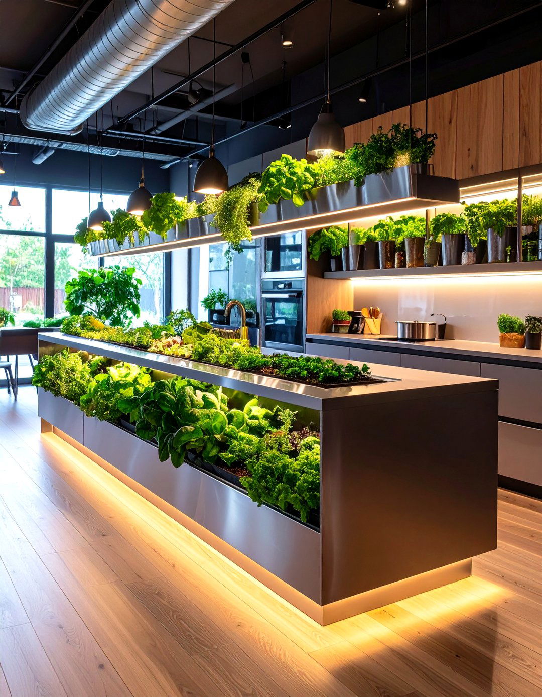 Green Thumb Planter Breakfast Bar - 25 breakfast bar ideas
