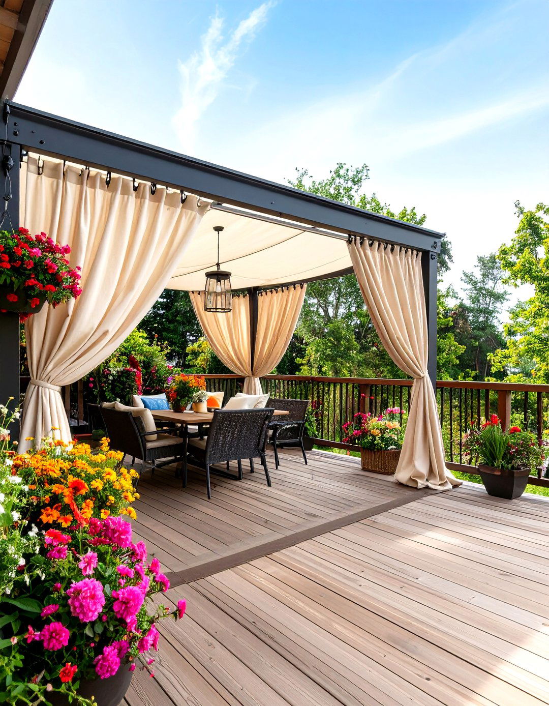 Grommet Top Easy Glide Patio Curtains - 25 patio curtain ideas