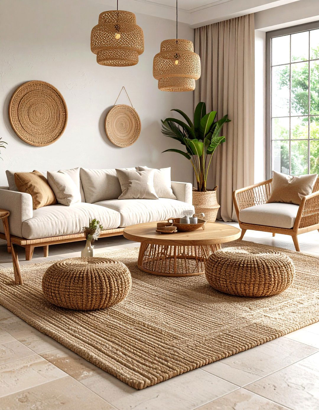Ground Spaces with Jute Rugs - 25 organic modern interior design ideas