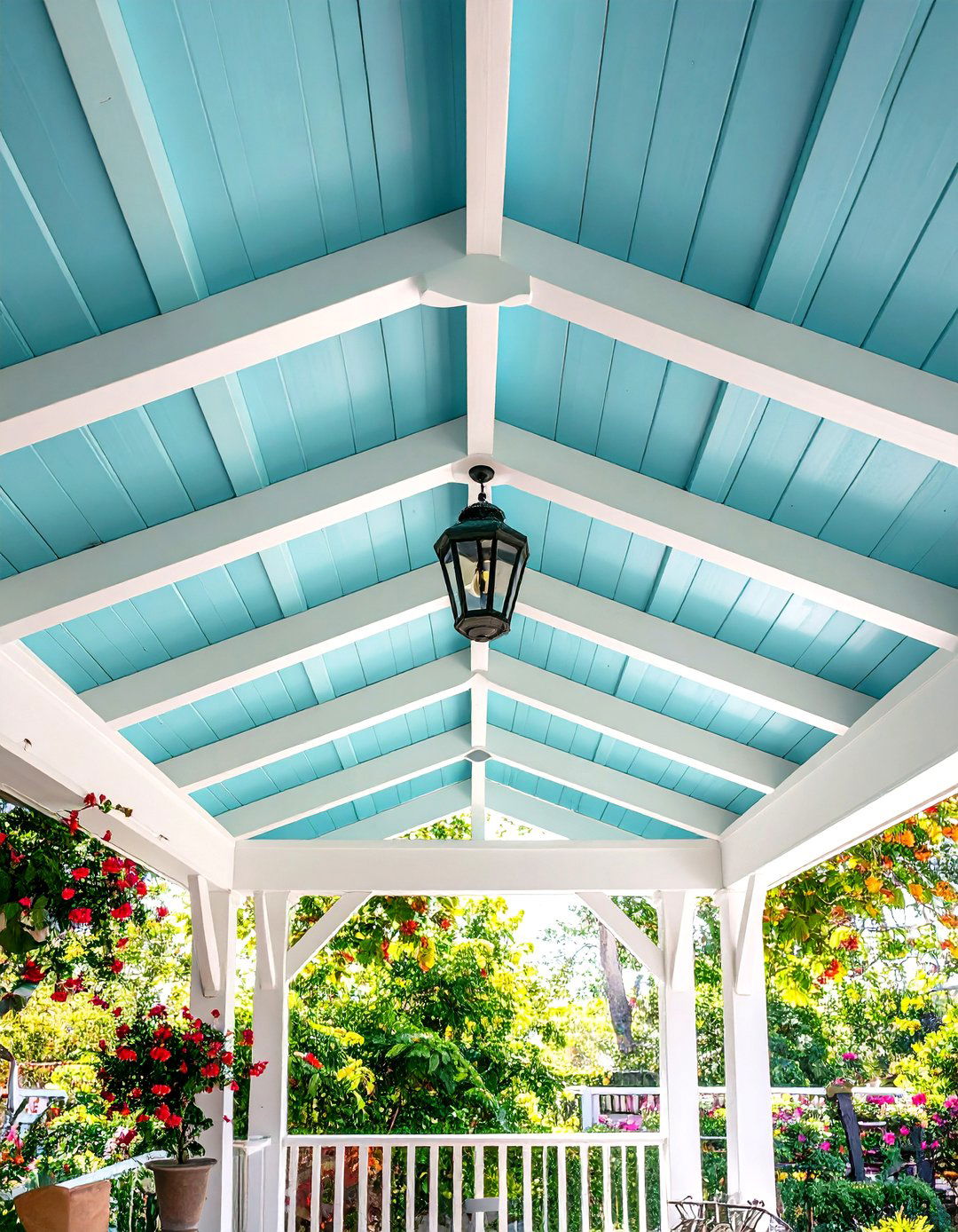 Haint Blue Painted Patio Ceiling - 25 patio ceiling ideas