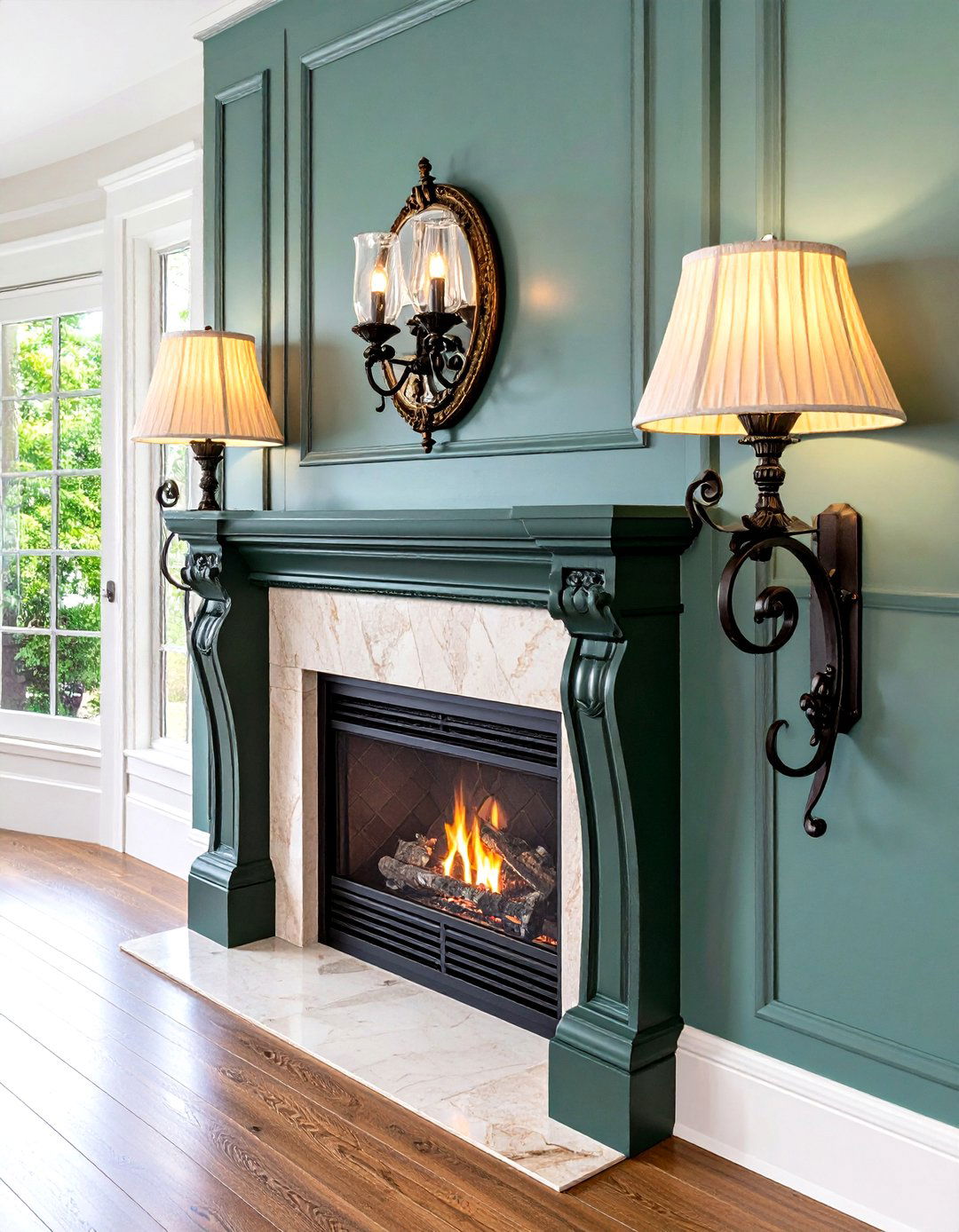 Hand Forged Iron Fireplace Sconces - 25 fireplace sconces ideas