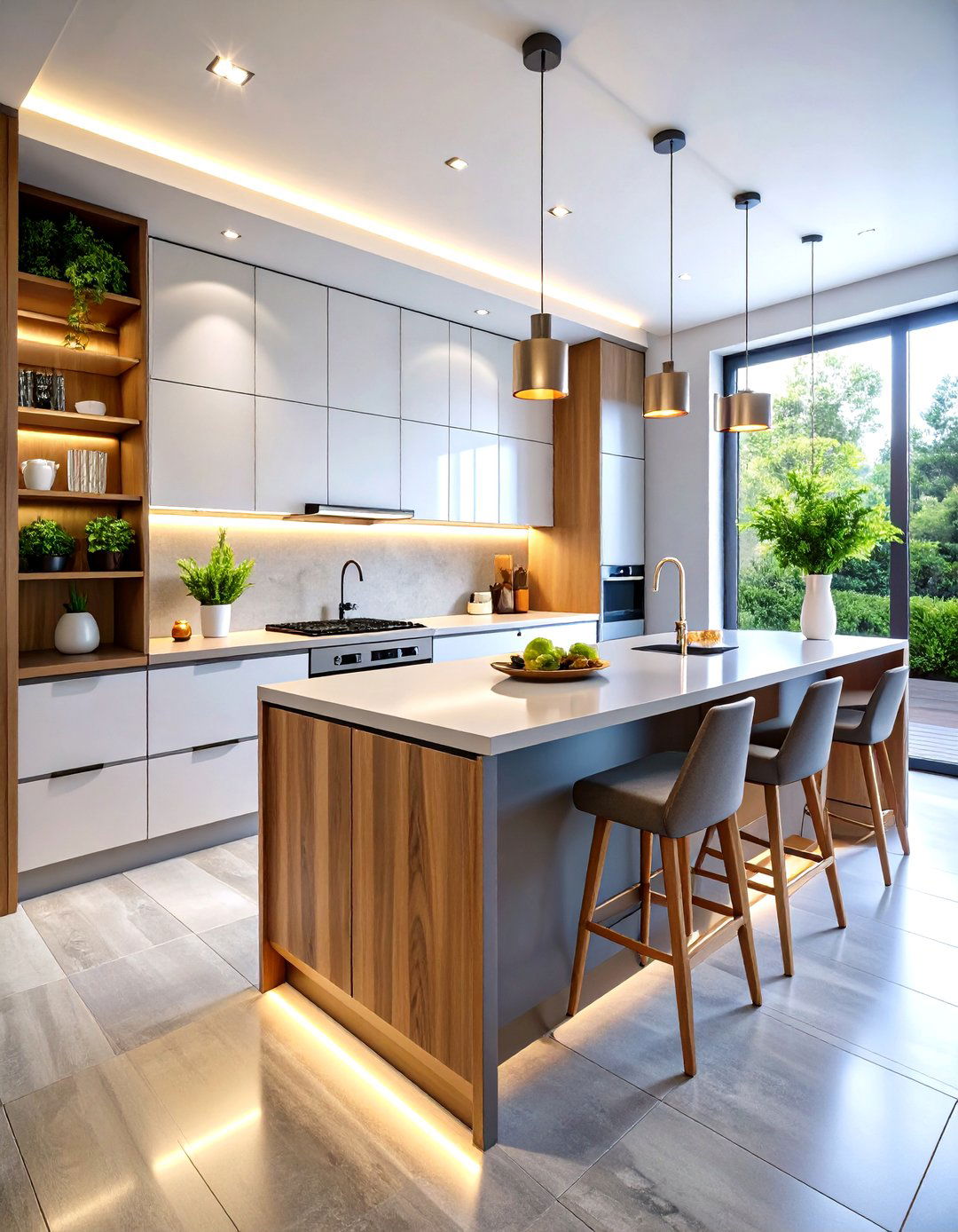 Handleless Cabinetry Creates Seamless Galley Kitchen Lines - 25 galley kitchen ideas