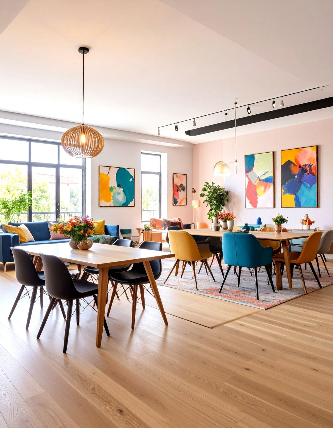 Hang Artwork to Connect Spaces in an Open Floor Plan - 25 open floor plan ideas