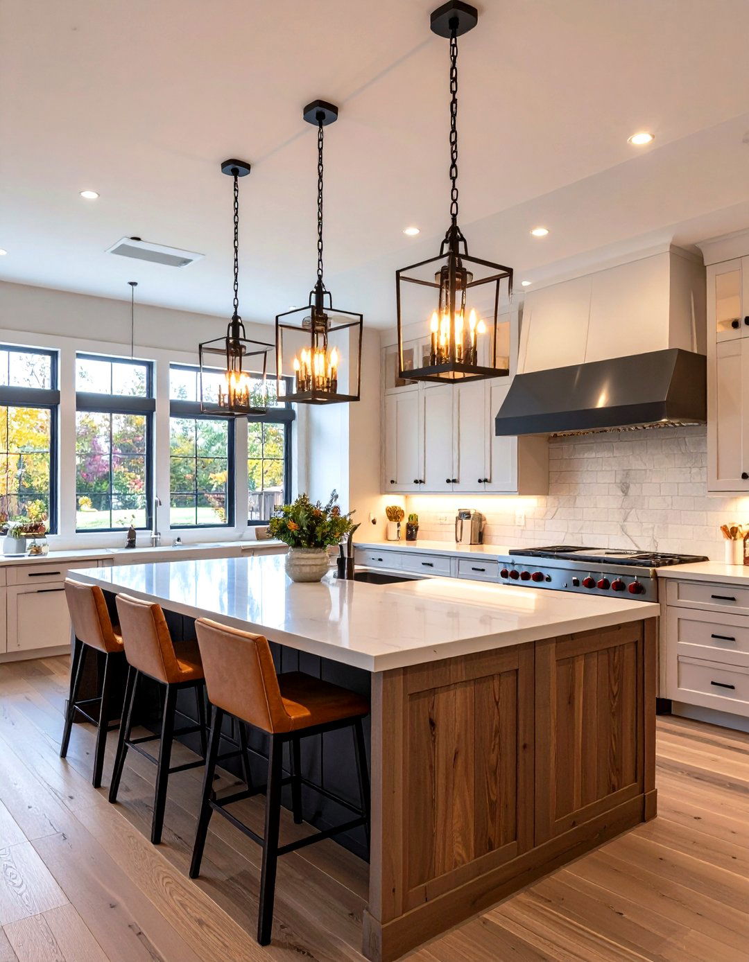 Hang Candle Style Pendant Lights for Flicker Free Glow - 25 cozy kitchen ideas