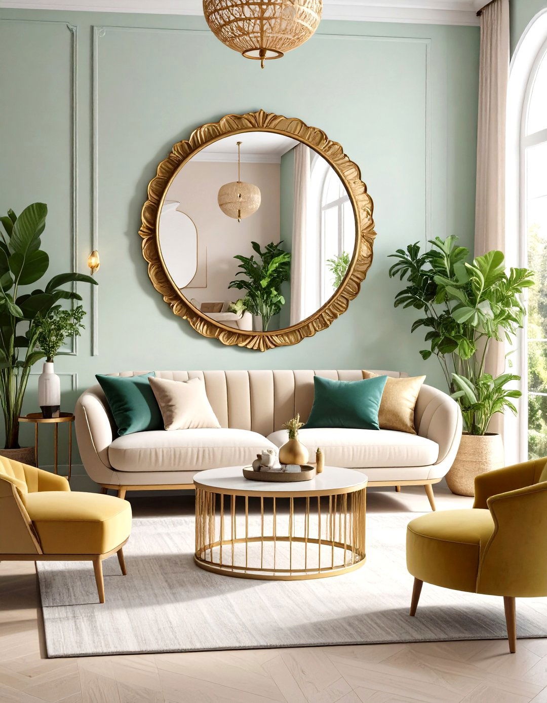 Hang Organic Shaped Mirrors - 25 organic modern interior design ideas
