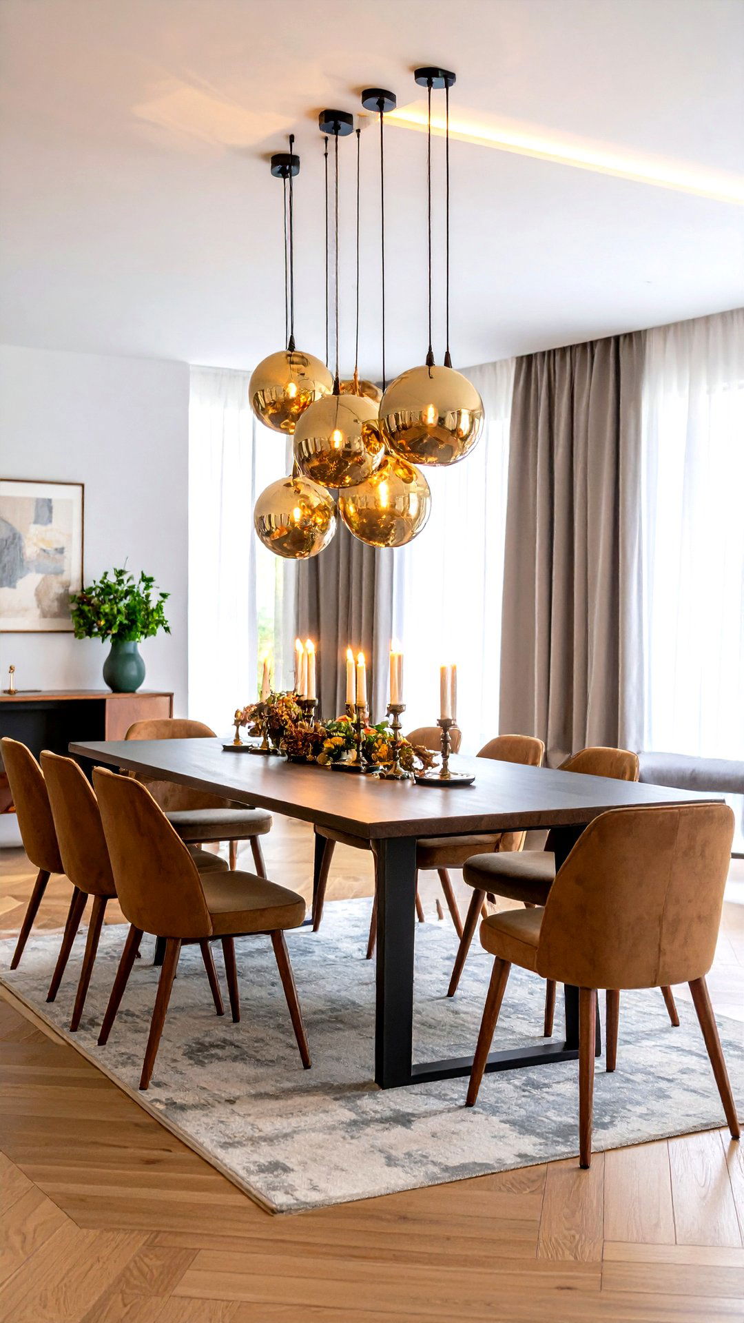 Hang a Sculptural Light Cluster Off Centre for Statement Asymmetrical Balance - 25 asymmetrical balance interior design ideas