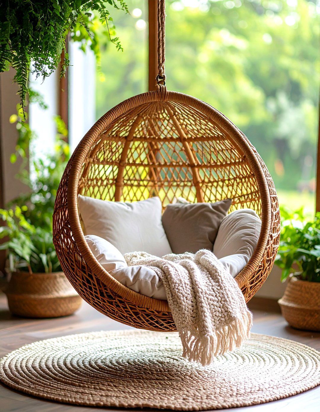 Hanging Egg or Pod Chair - 25 man cave seating ideas