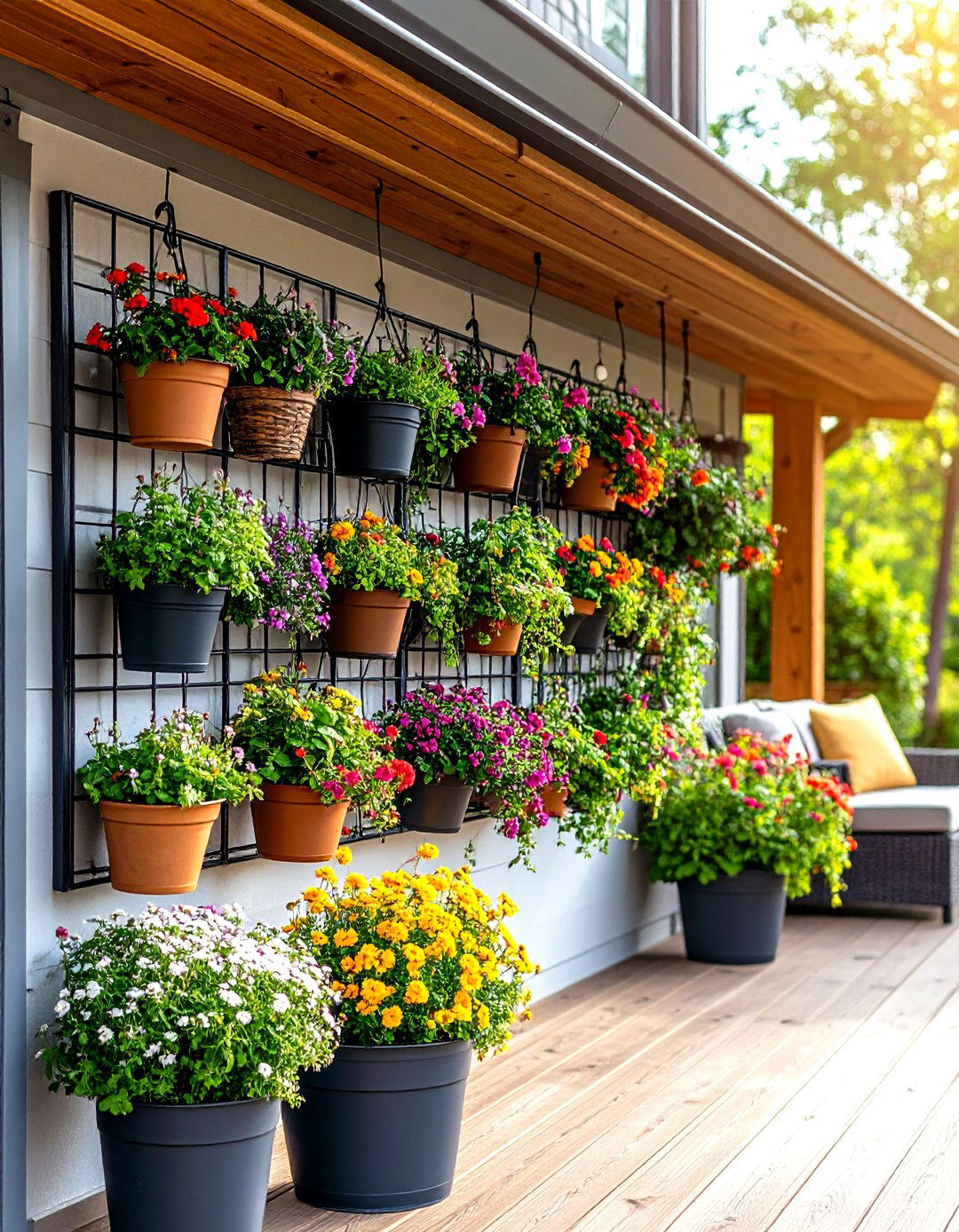 Hanging Planter Outdoor Wall Decor Grid - 25 outdoor wall decor ideas