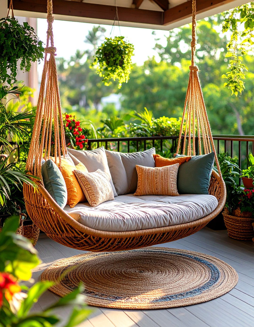 Hanging Porch Daybed Brings Resort Comfort to Balconies - 25 daybed ideas for small spaces
